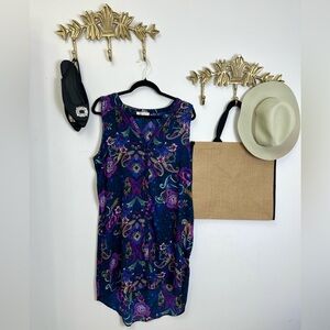 Shabby chic Paisley floral Sleeveless Dress Xl